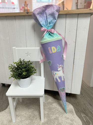 Schultüte mit Einhorn passend zum „zaubärwelt“