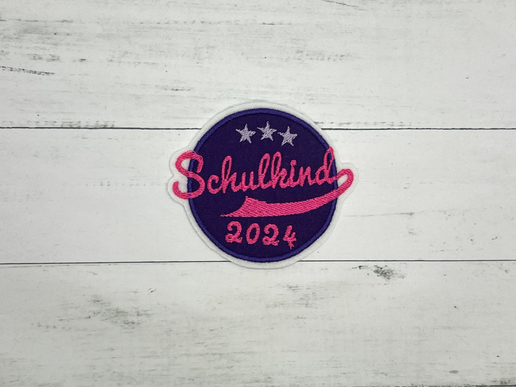 Schulkind 2024 lila/grelles pink/flieder