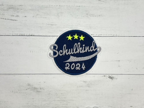 Schulkind 2025 dunkelblau/grau/neongelb