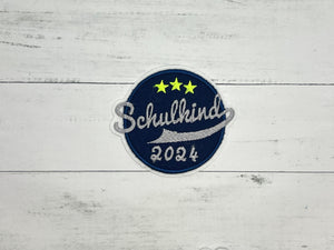 Schulkind 2024 dunkelblau/grau/neongelb
