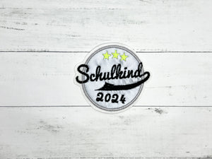 Tornister/ Ranzen - Patch Schulkind 2024, reflektierend/schwarz/neongelb