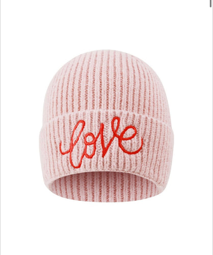 Mütze Love in rosa