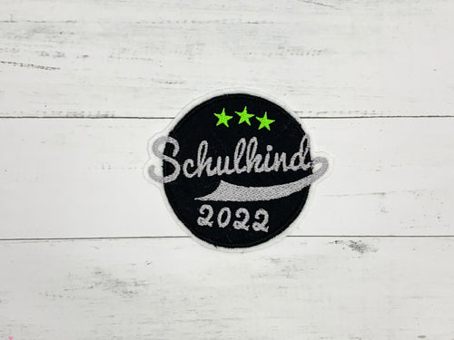 Schulkind schwarz/grau/neongrün
