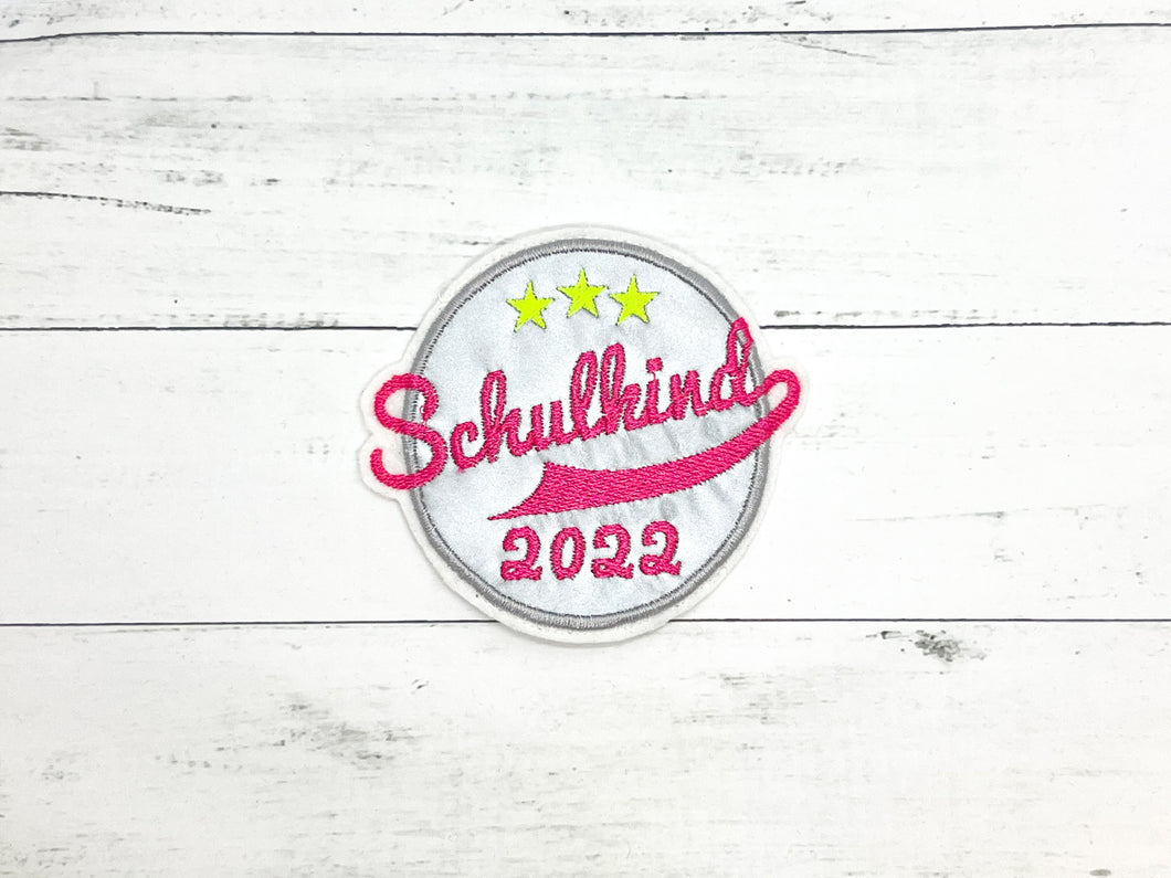 Klett-Applikation Schulkind 2022, reflektierend/grelles pink/neongelb
