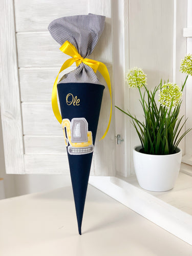 Zuckertüte klein (Bagger)