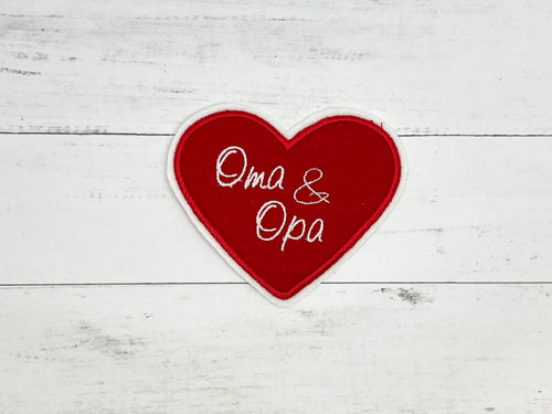 Herz mit Namen „Oma & Opa“