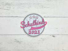 Tornister/ Ranzen - Patch Schulkind 2023, reflektierend/pink/rosa